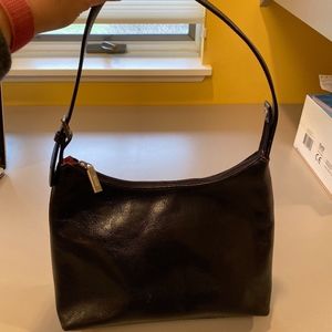 HOBO Black Patent Leather Shoulder Bag